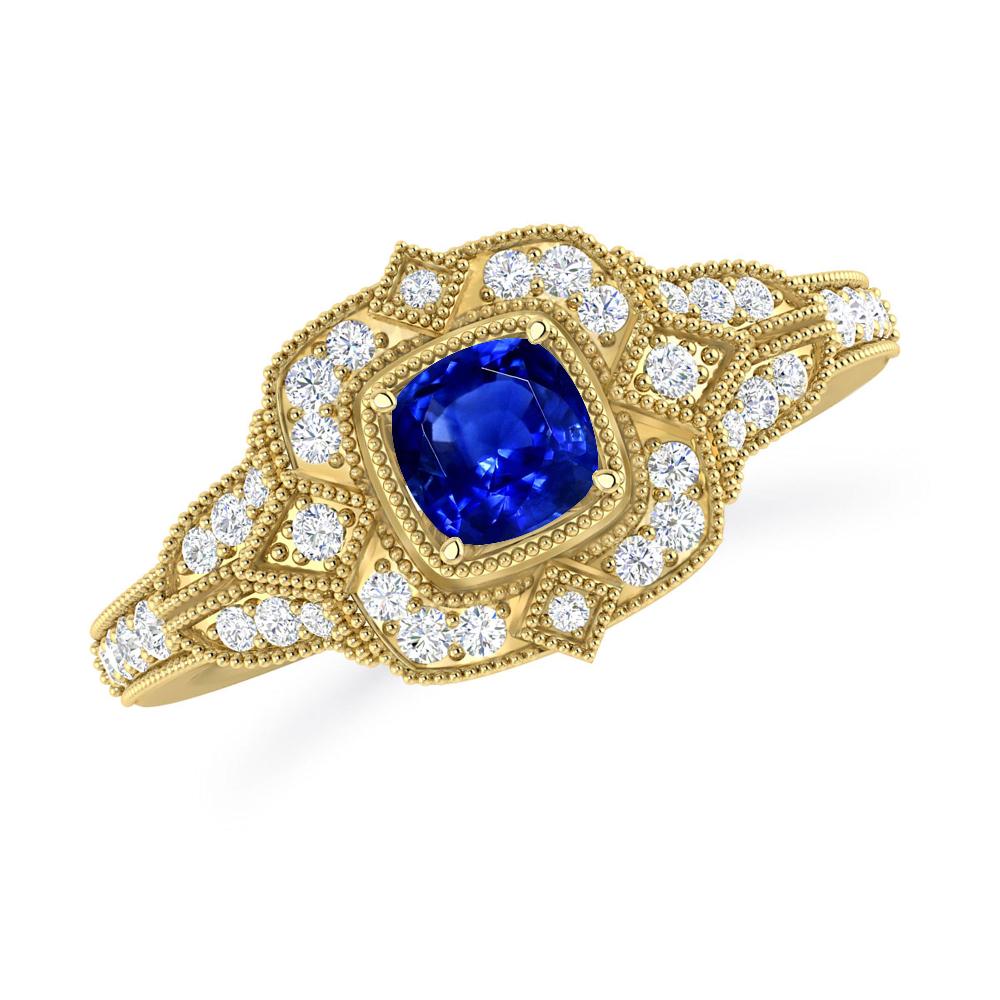 Yellow Gold - Sapphire