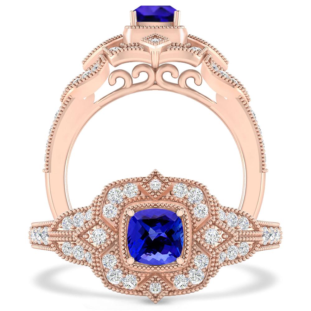 Rose Gold - Tanzanite