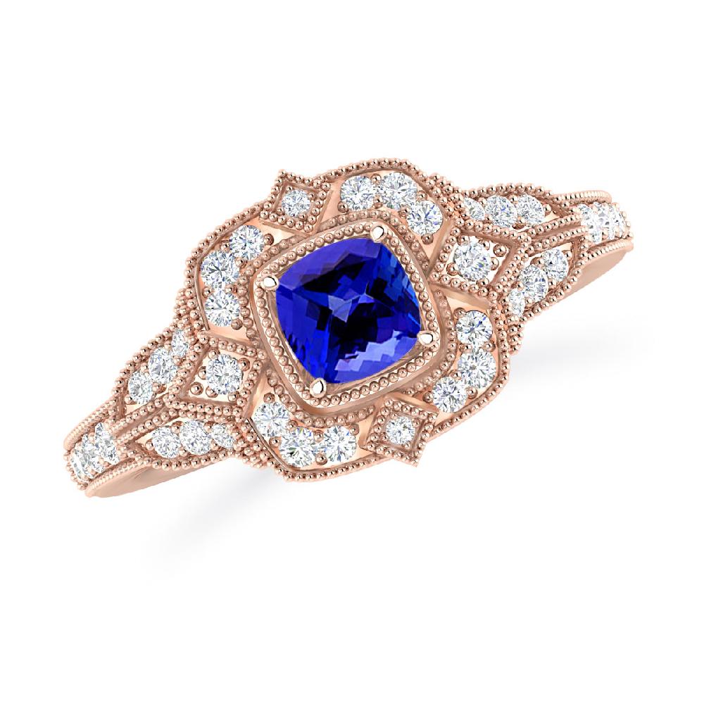 Rose Gold - Tanzanite