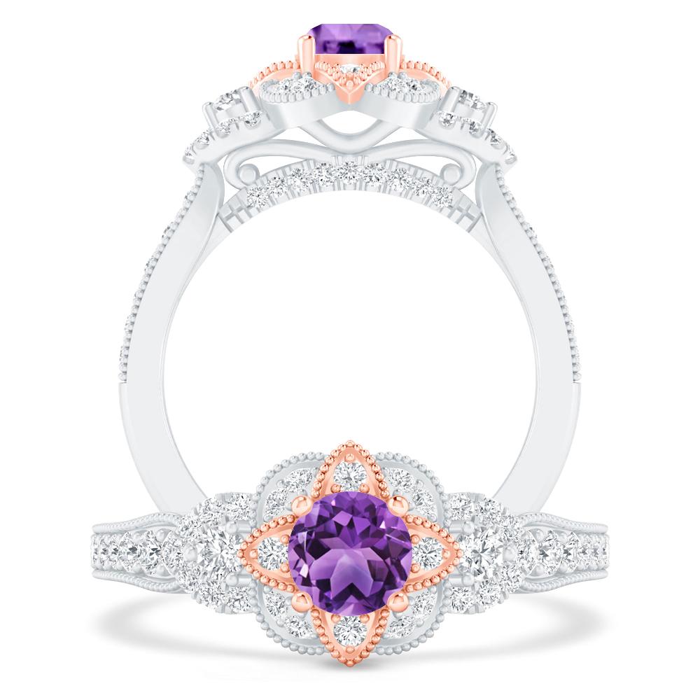 White Gold - Amethyst