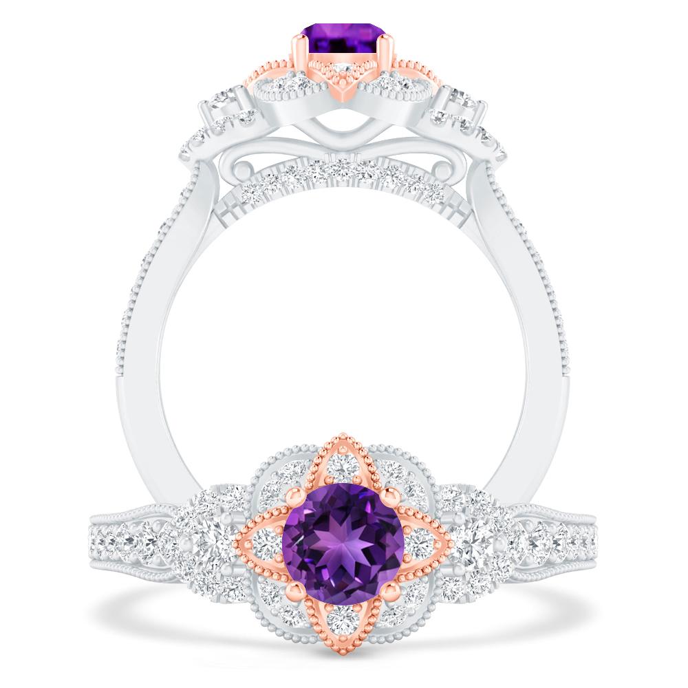 White Gold - Amethyst