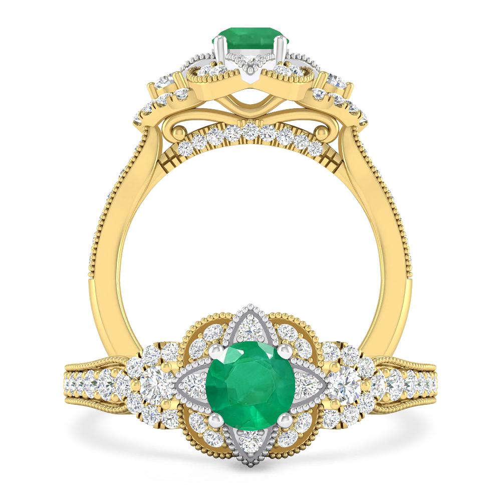 Yellow Gold - Emerald