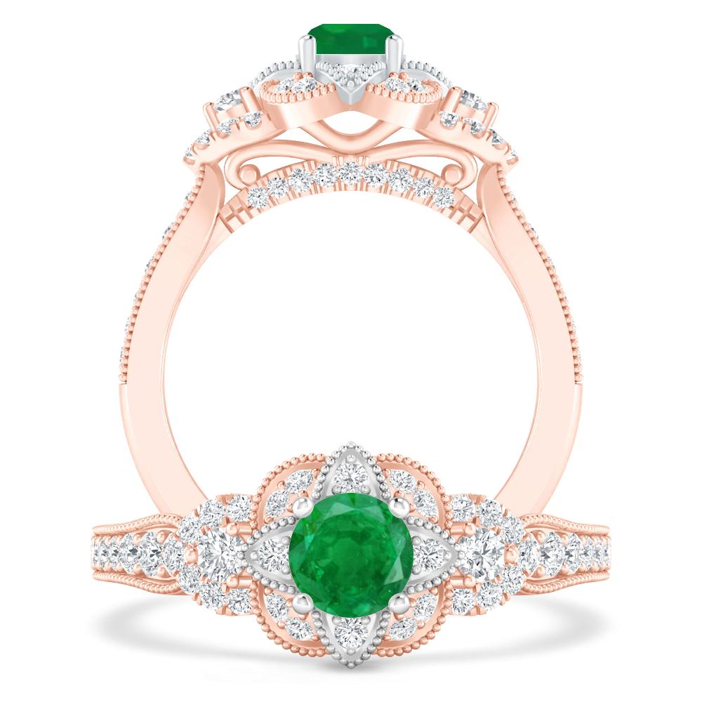 Rose Gold - Emerald