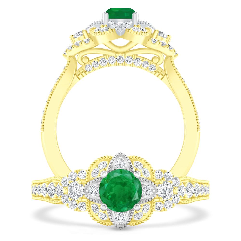 Yellow Gold - Emerald