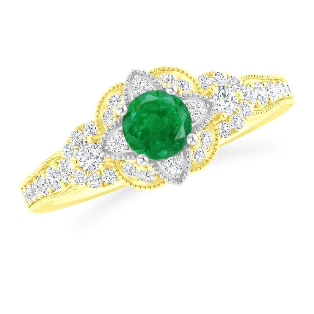 Yellow Gold - Emerald