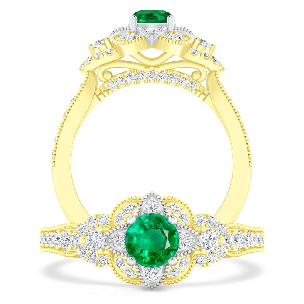 Yellow Gold - Emerald