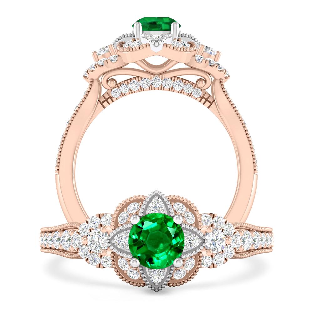 Rose Gold - Emerald