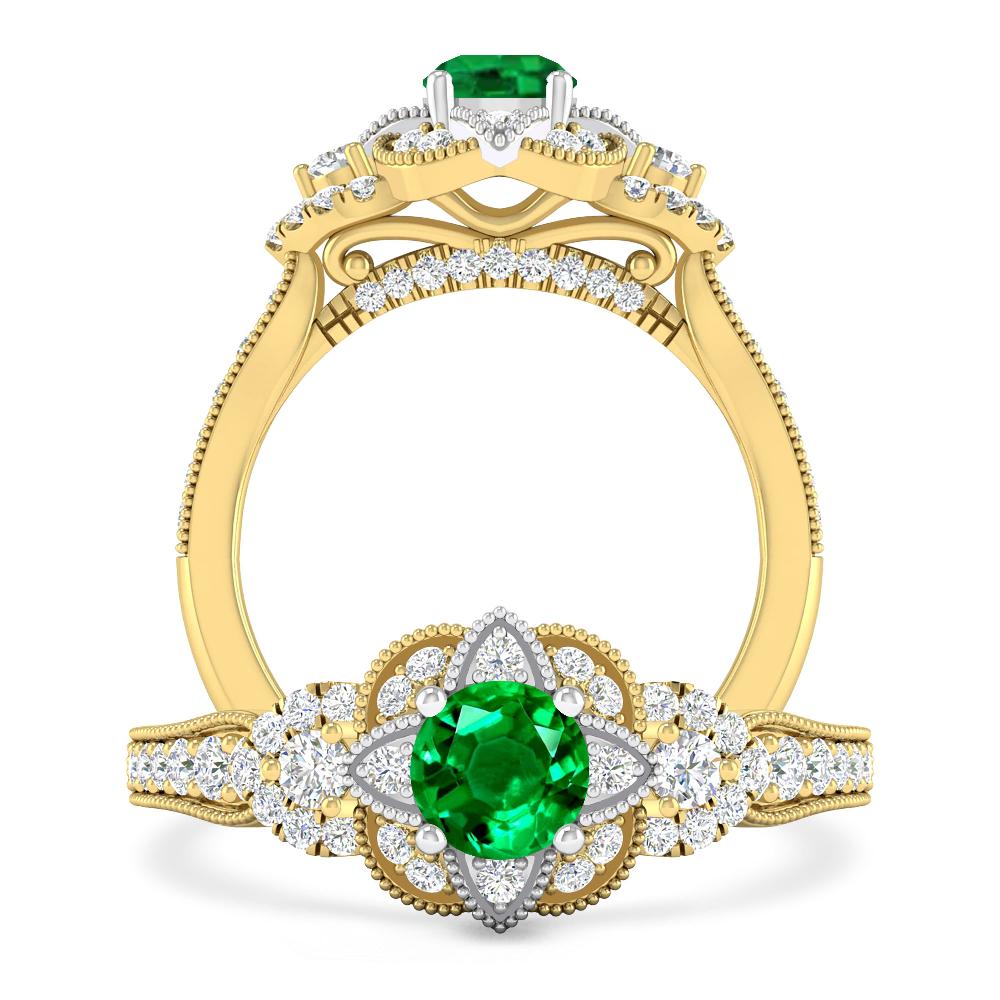 Yellow Gold - Emerald