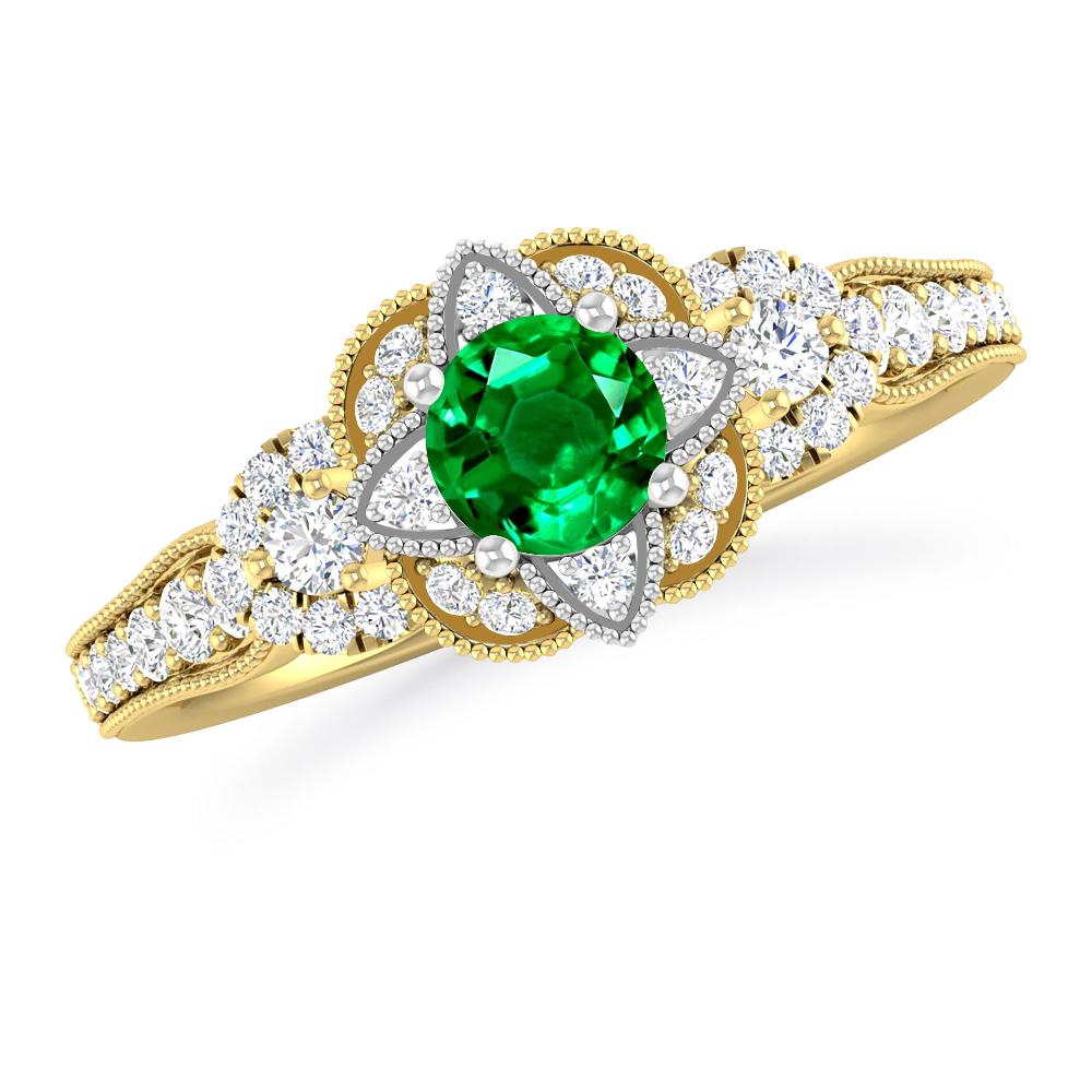 Yellow Gold - Emerald