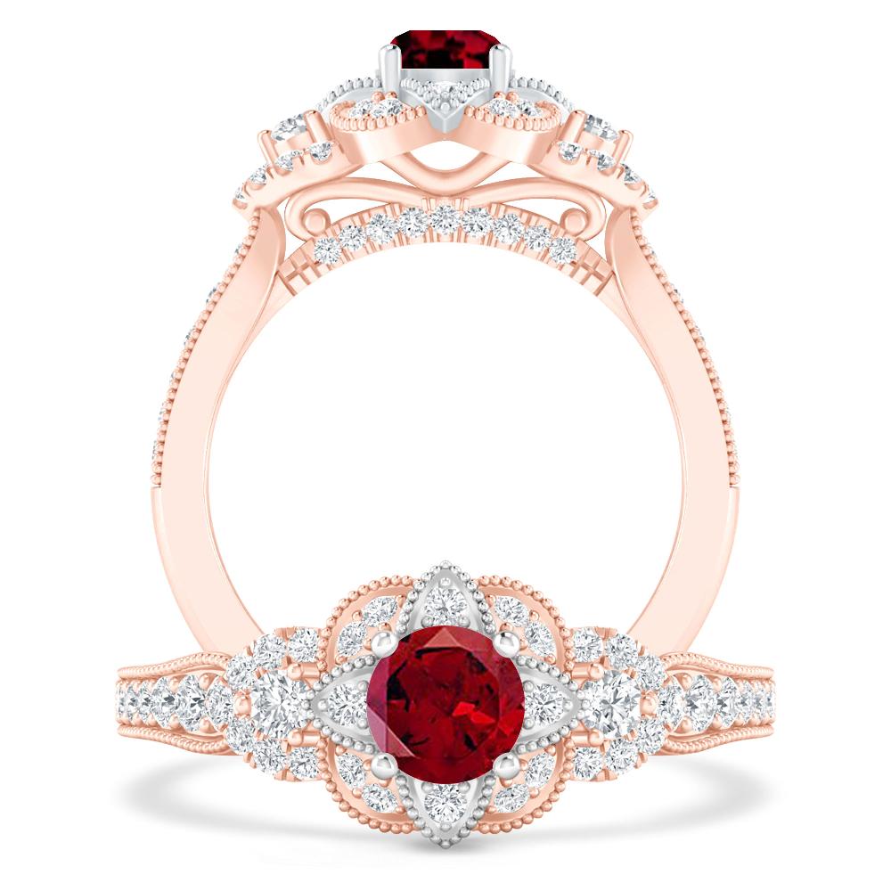 Rose Gold - Garnet