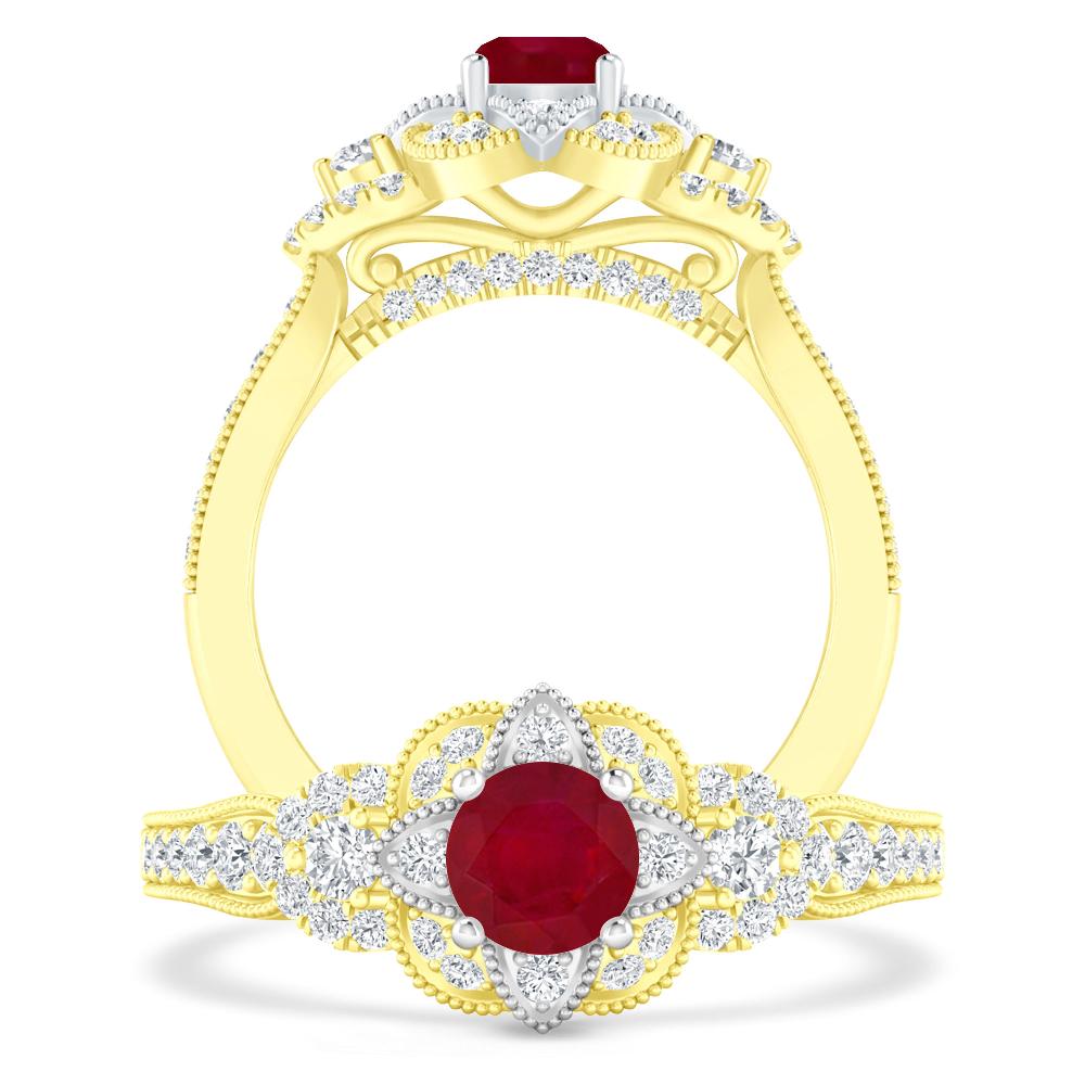 Yellow Gold - Ruby