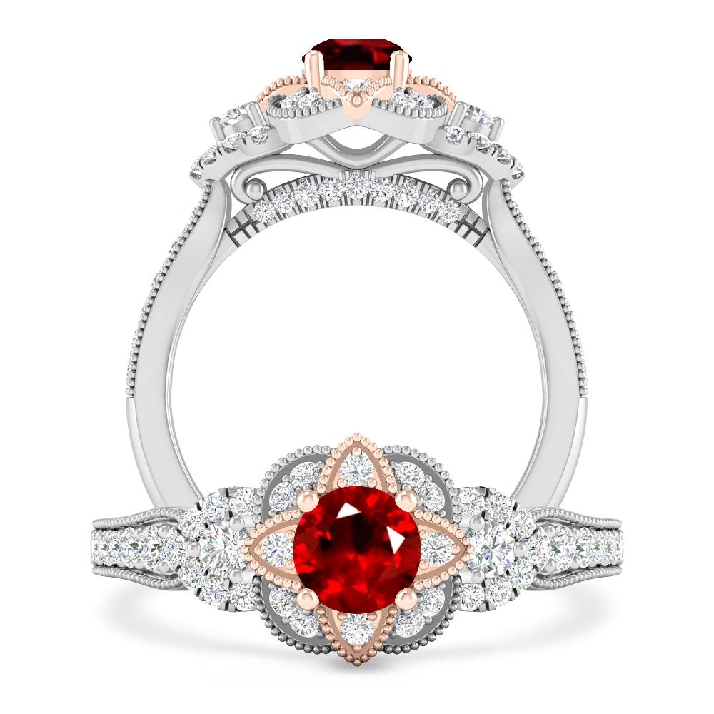 White Gold - Ruby