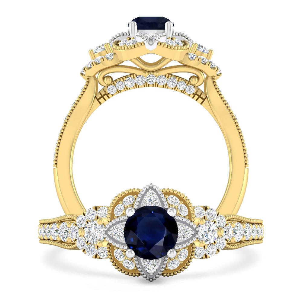 Yellow Gold - Sapphire