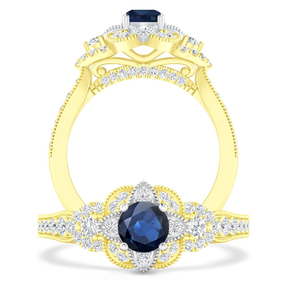 Yellow Gold - Sapphire