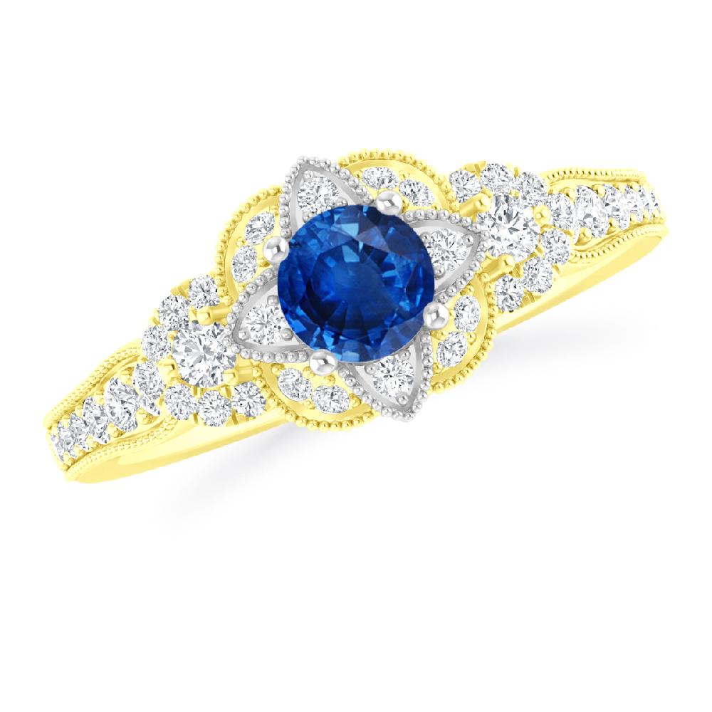 Yellow Gold - Sapphire