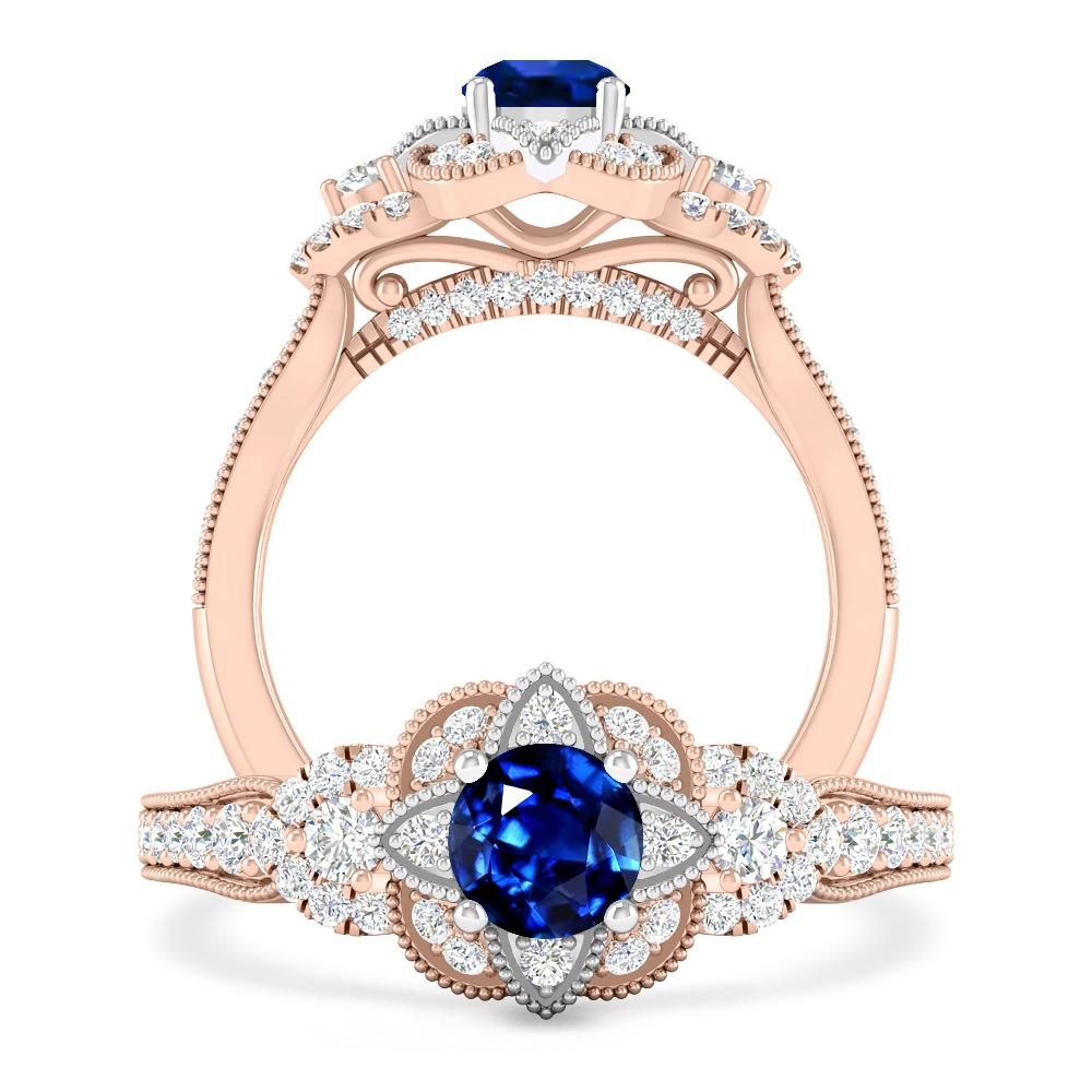 Rose Gold - Sapphire