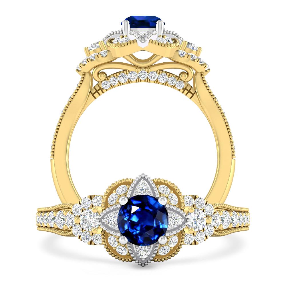 Yellow Gold - Sapphire