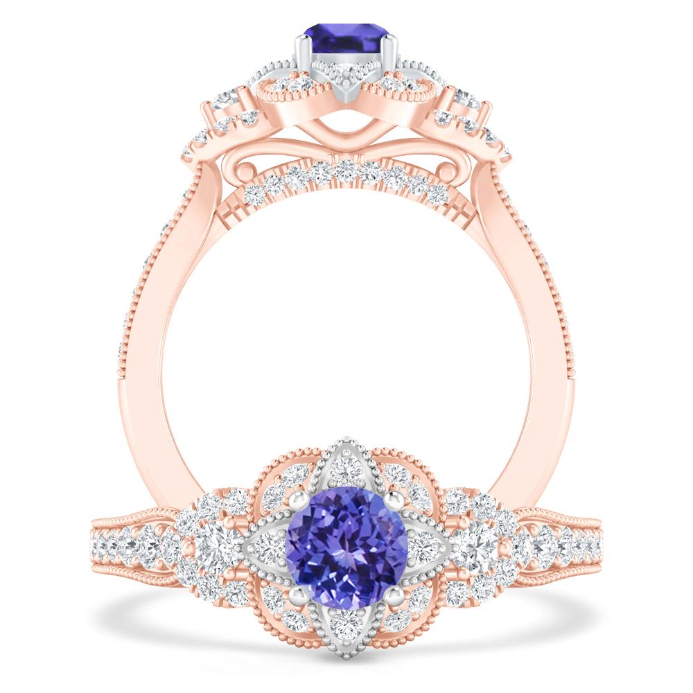 Rose Gold - Tanzanite