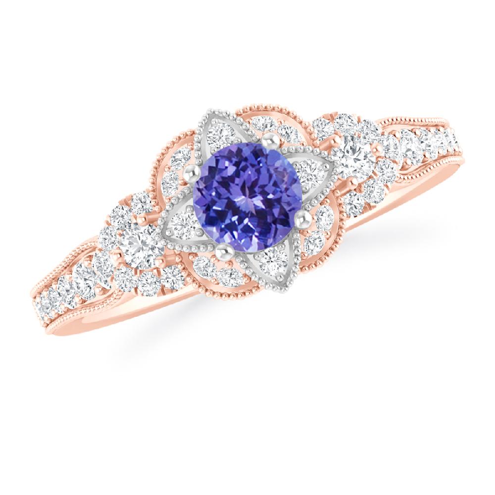 Rose Gold - Tanzanite