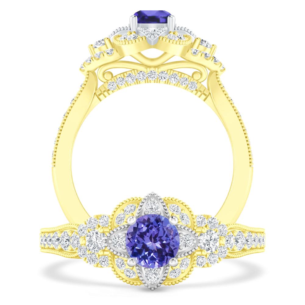 Yellow Gold - Tanzanite