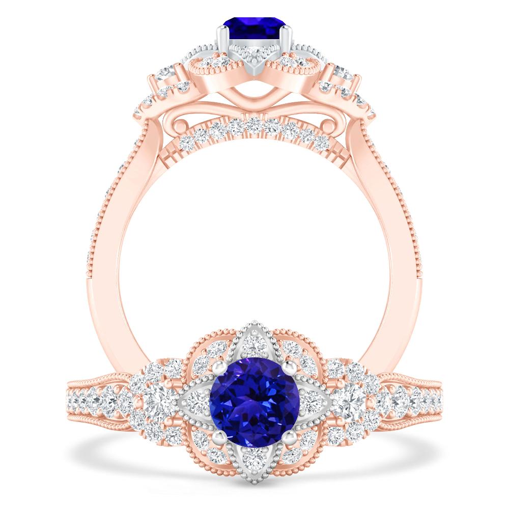 Rose Gold - Tanzanite