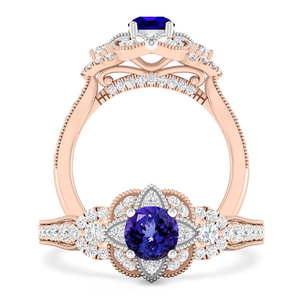 Rose Gold - Tanzanite