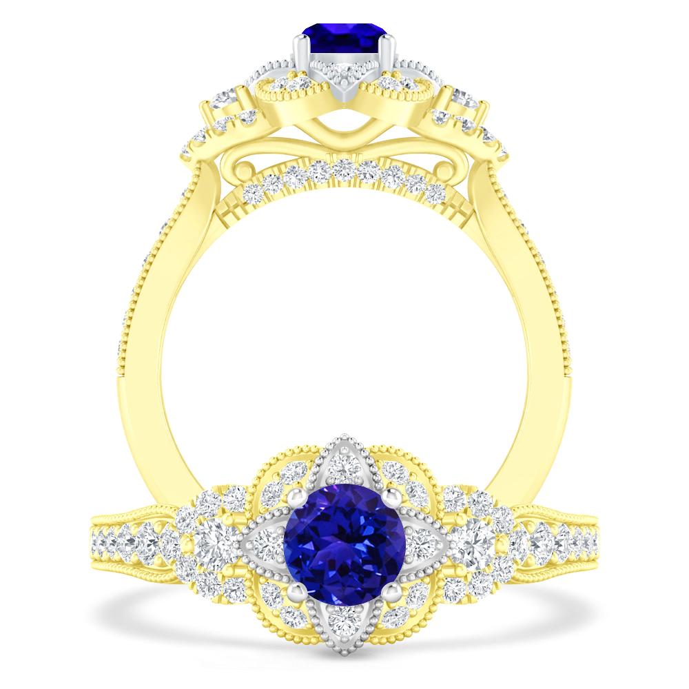 Yellow Gold - Tanzanite