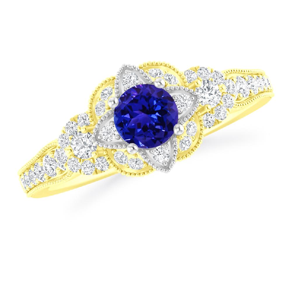 Yellow Gold - Tanzanite