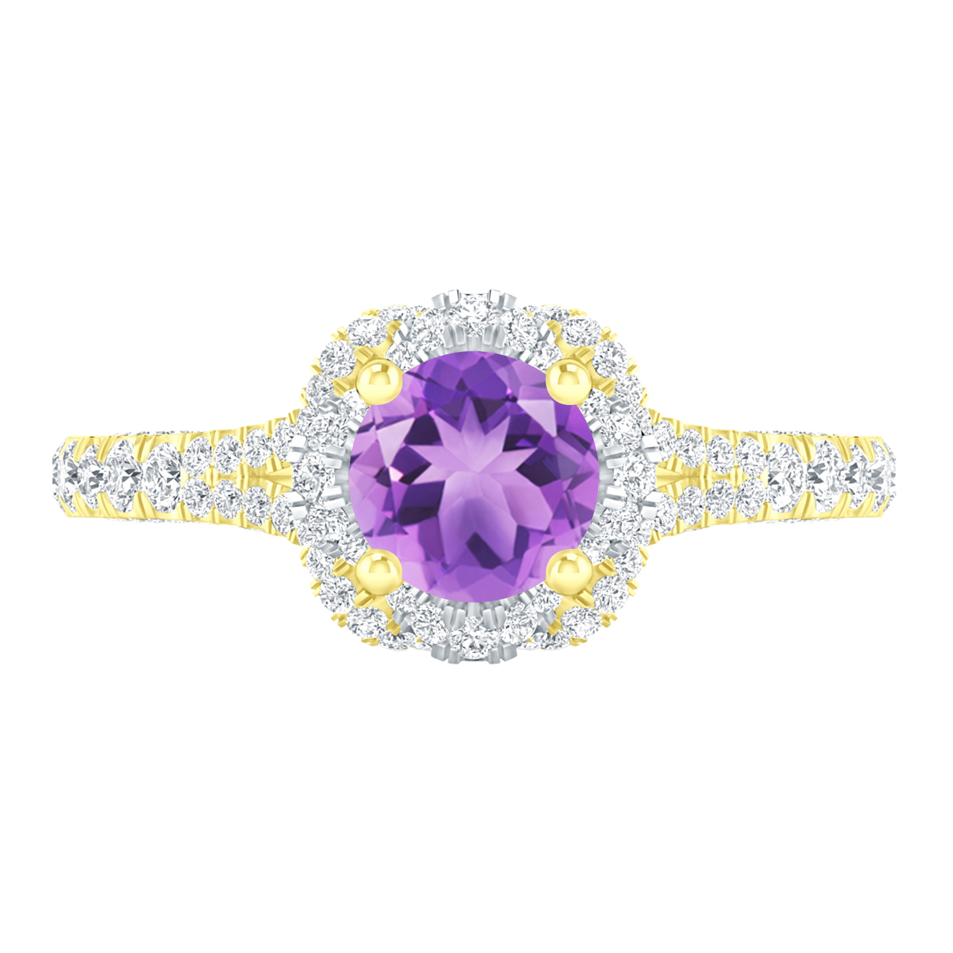 Yellow Gold - Amethyst