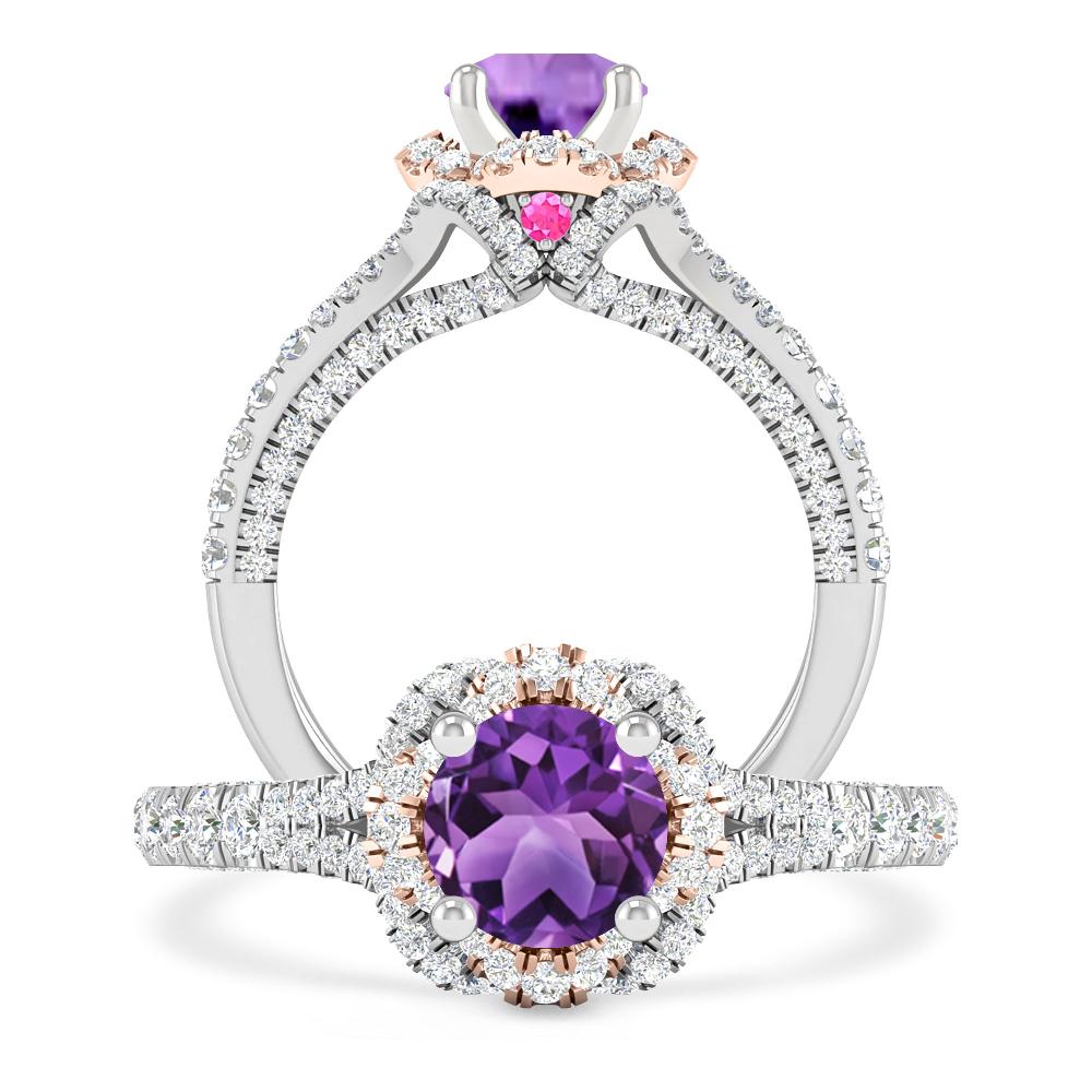 White Gold - Amethyst