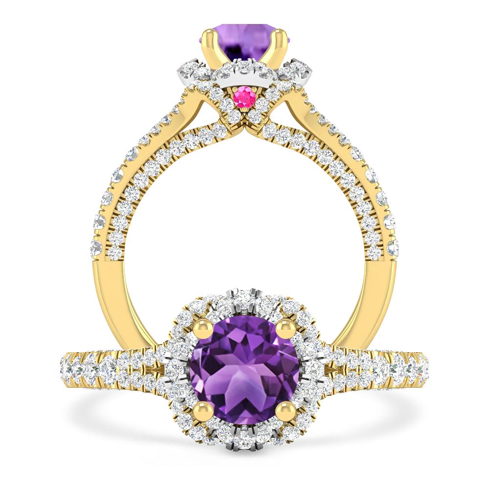 Yellow Gold - Amethyst