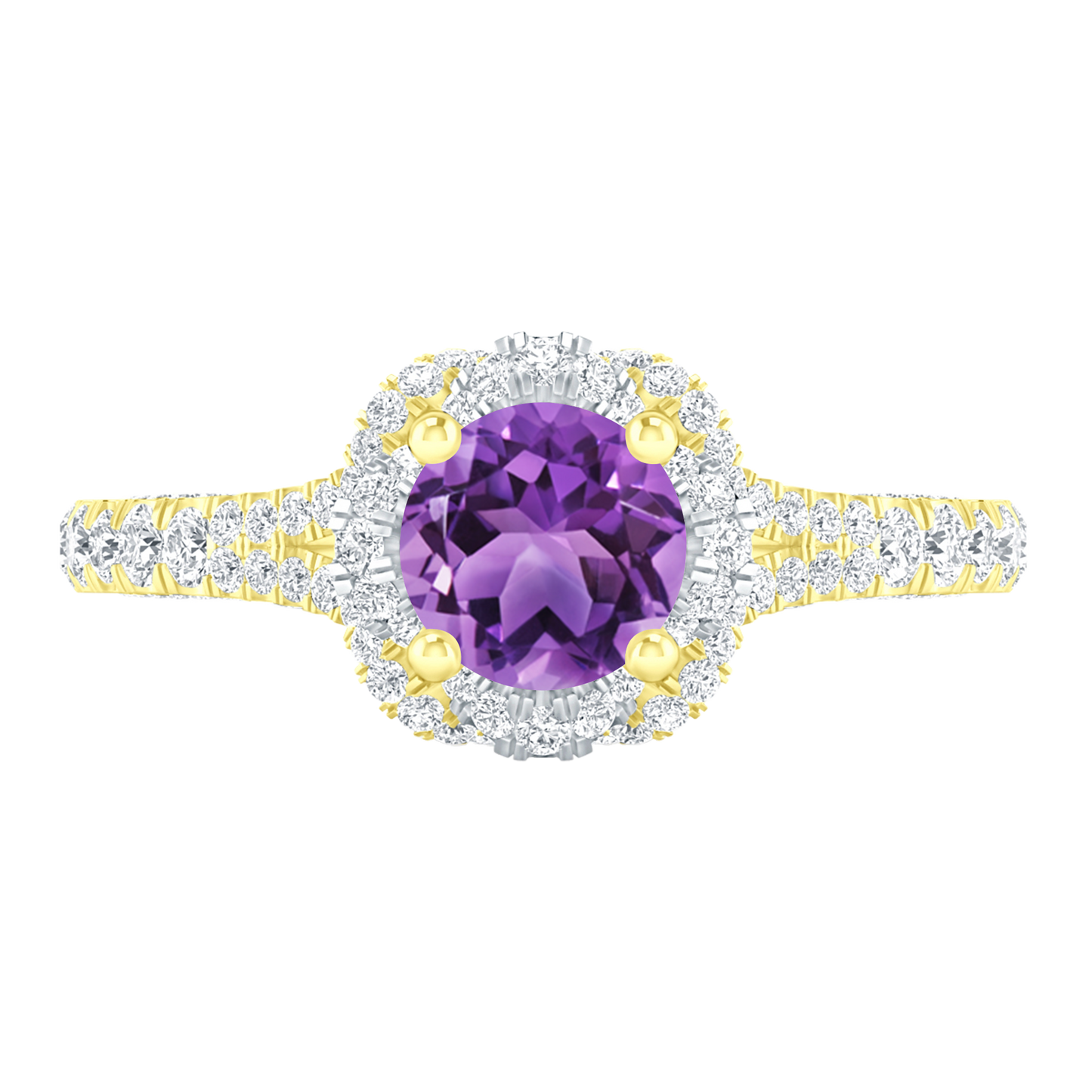 Yellow Gold - Amethyst