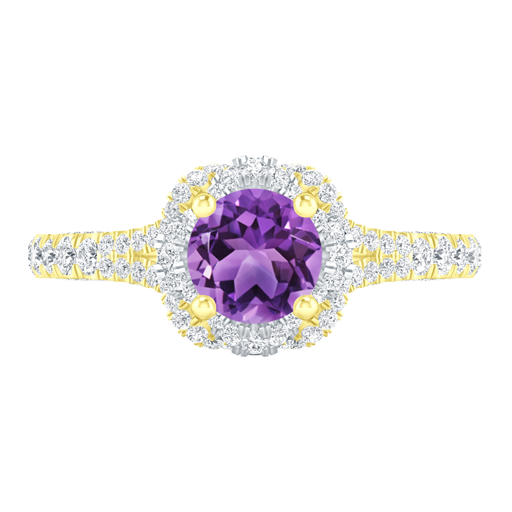 Yellow Gold - Amethyst