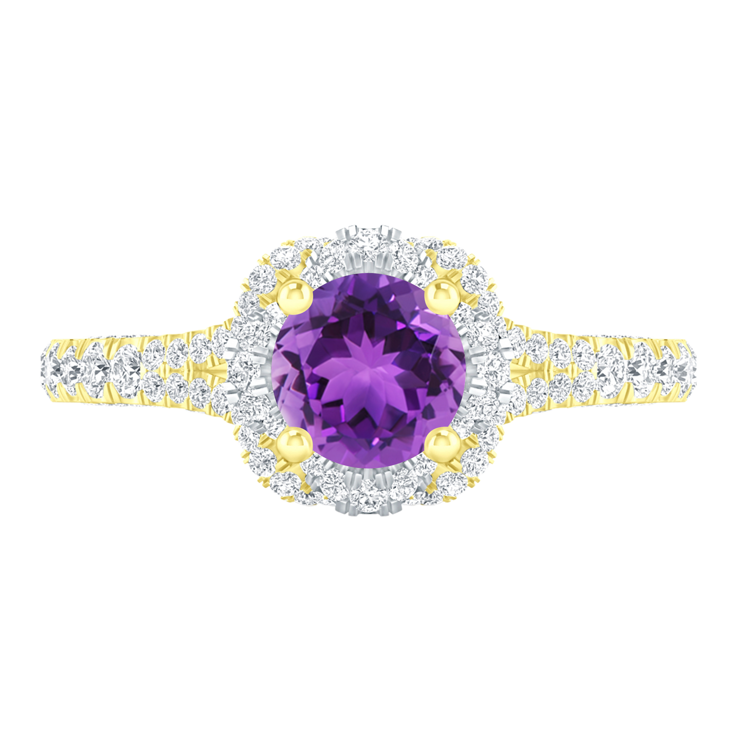 Yellow Gold - Amethyst