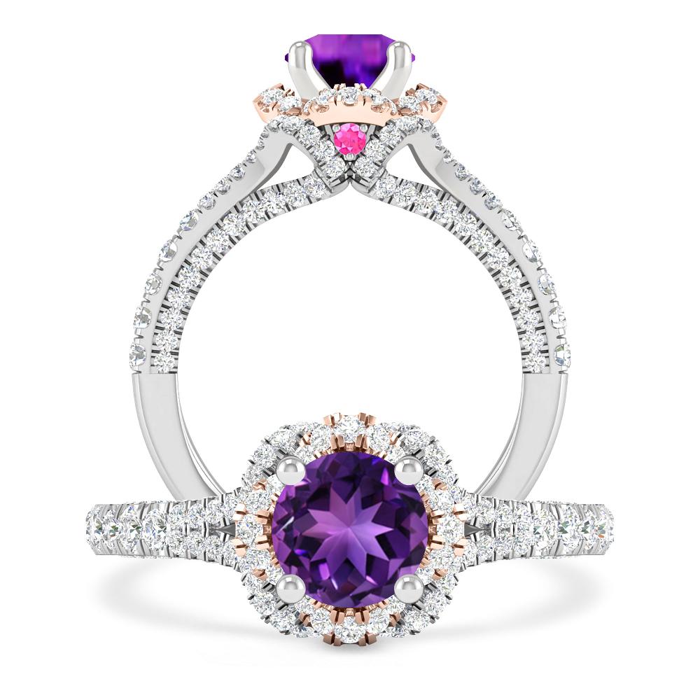 White Gold - Amethyst