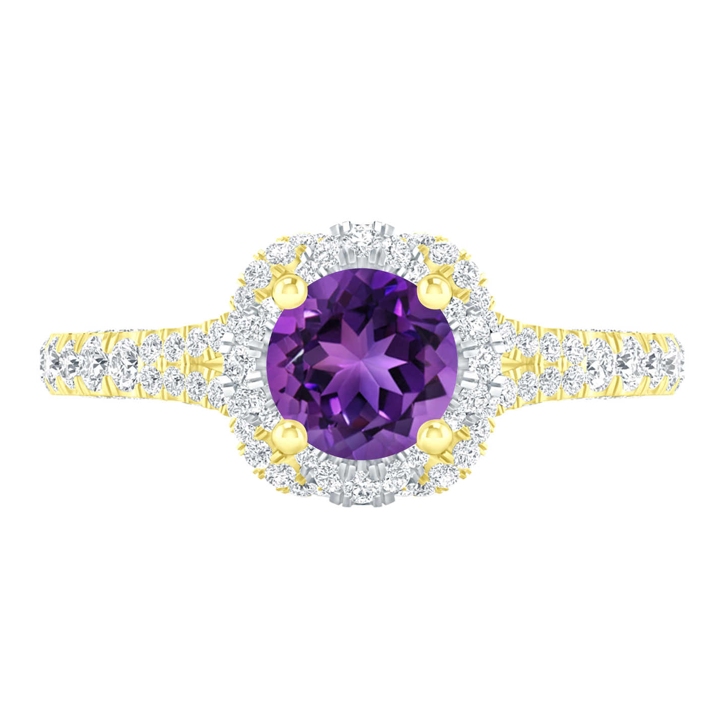 Yellow Gold - Amethyst