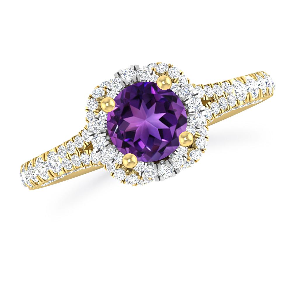 Yellow Gold - Amethyst