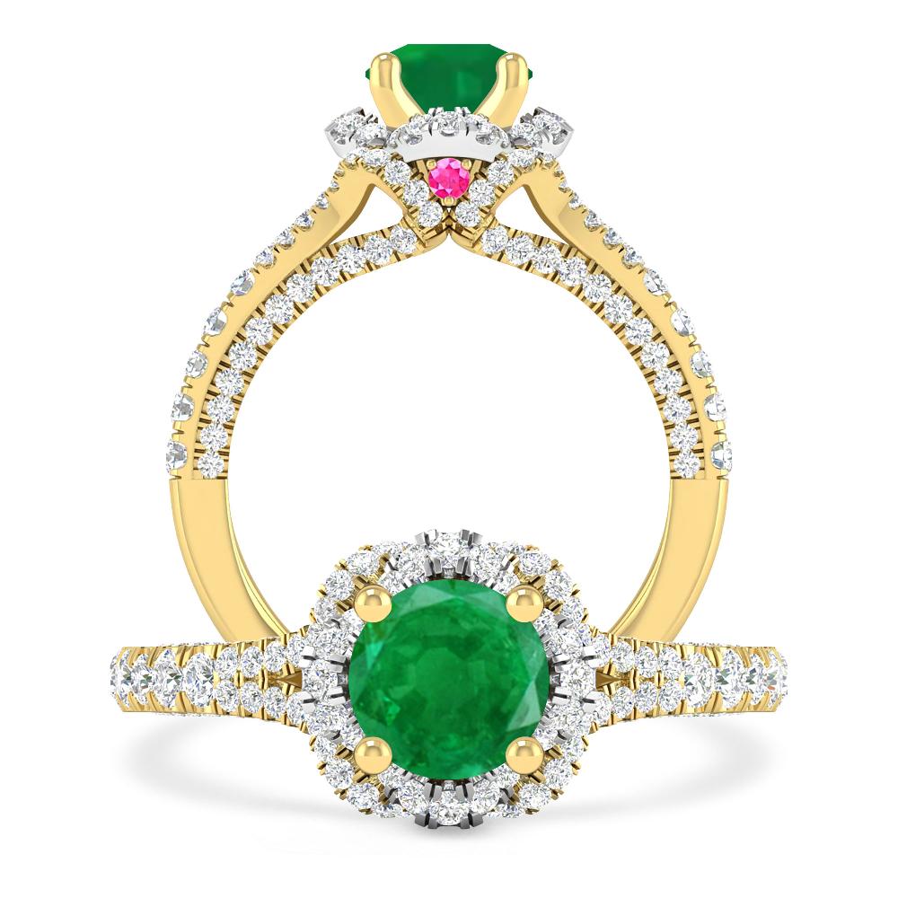 Yellow Gold - Emerald