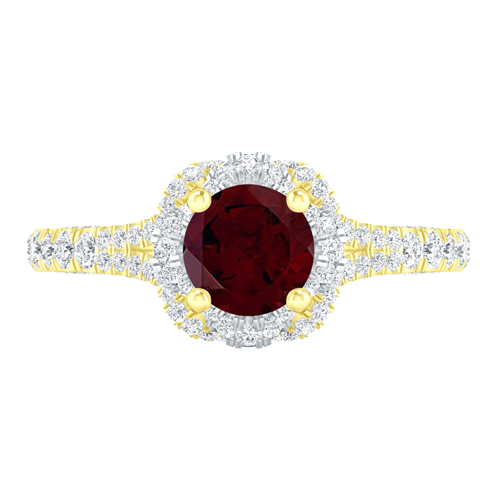 Yellow Gold - Garnet