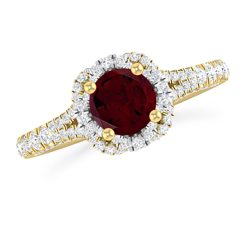 Yellow Gold - Garnet