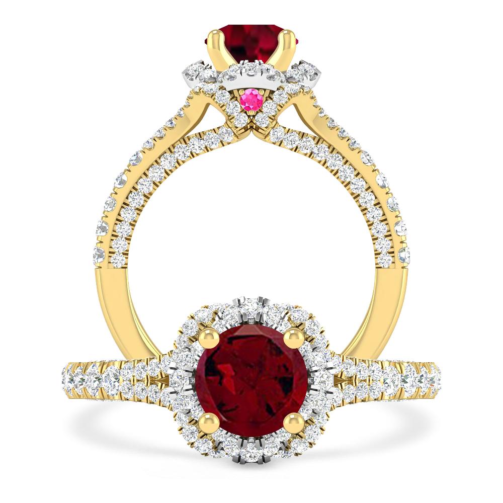 Yellow Gold - Garnet