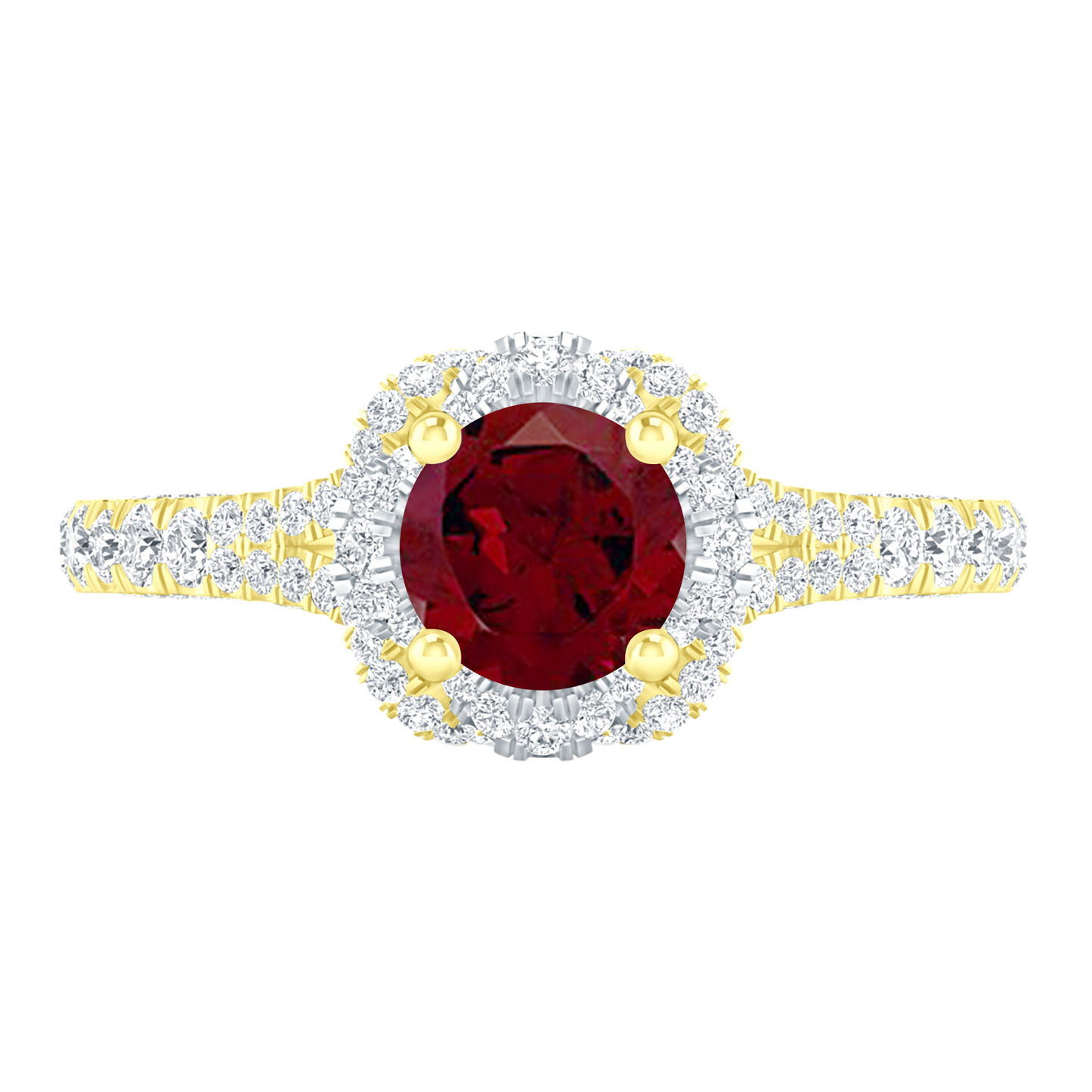 Yellow Gold - Garnet