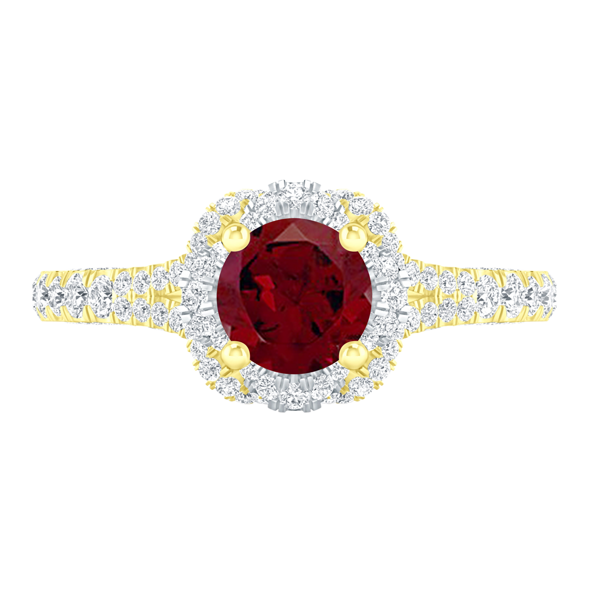 Yellow Gold - Garnet