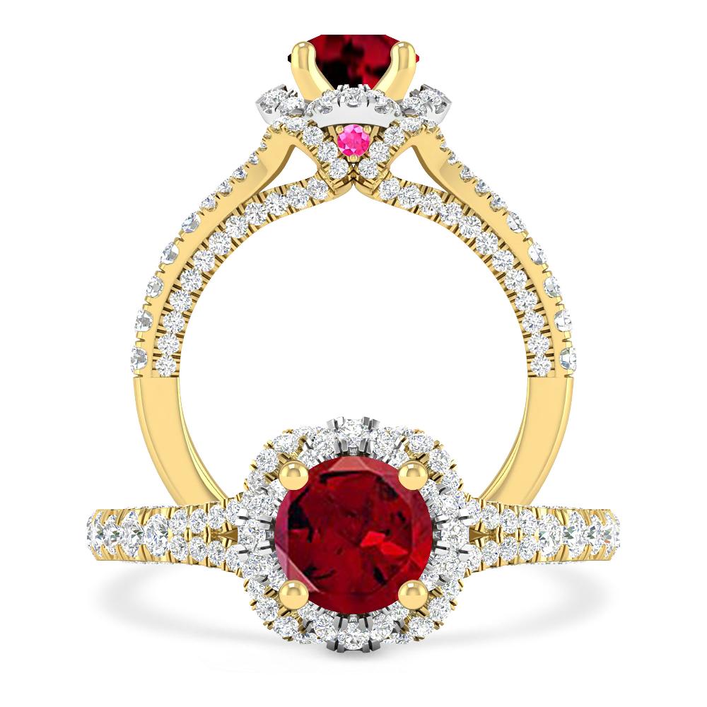 Yellow Gold - Garnet