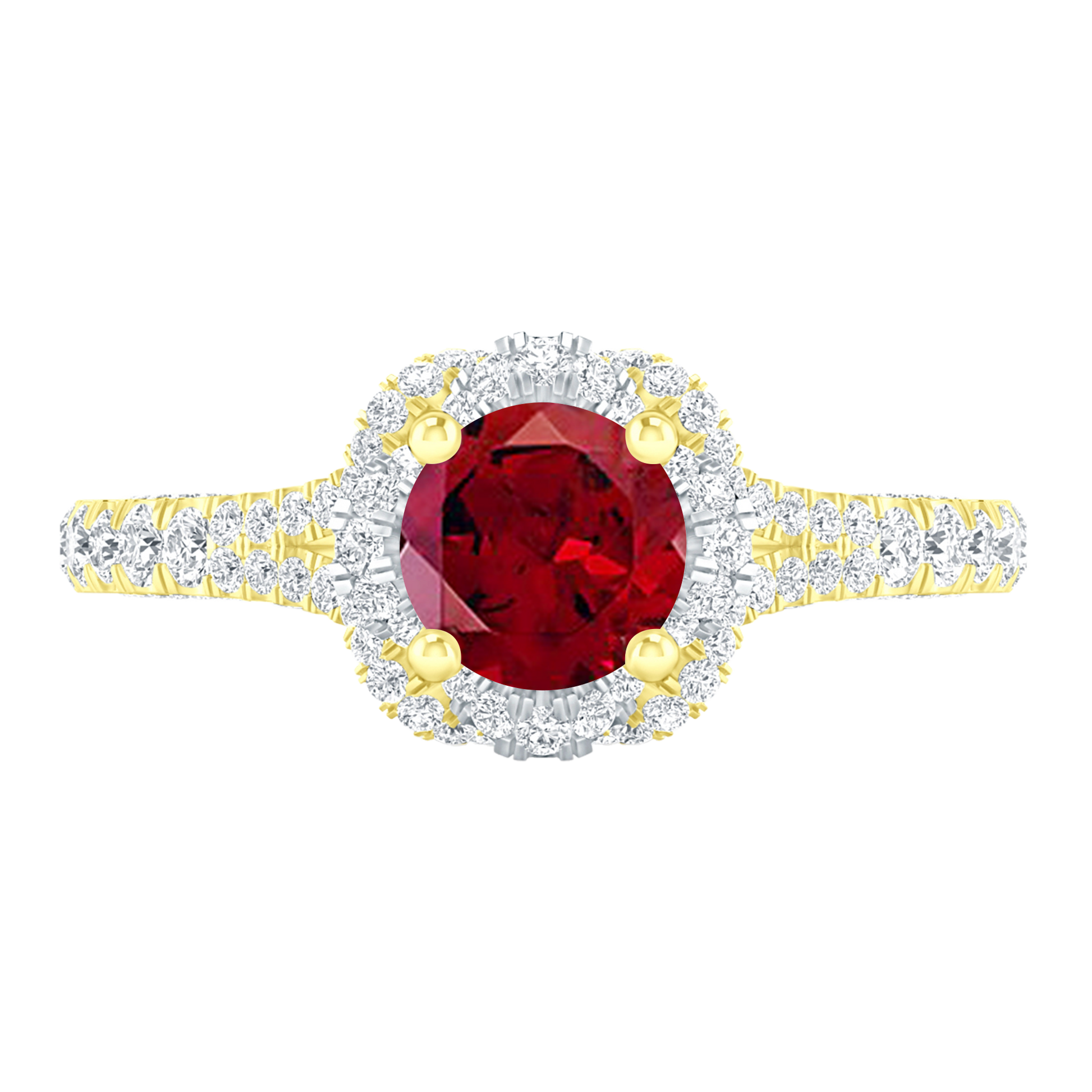 Yellow Gold - Garnet