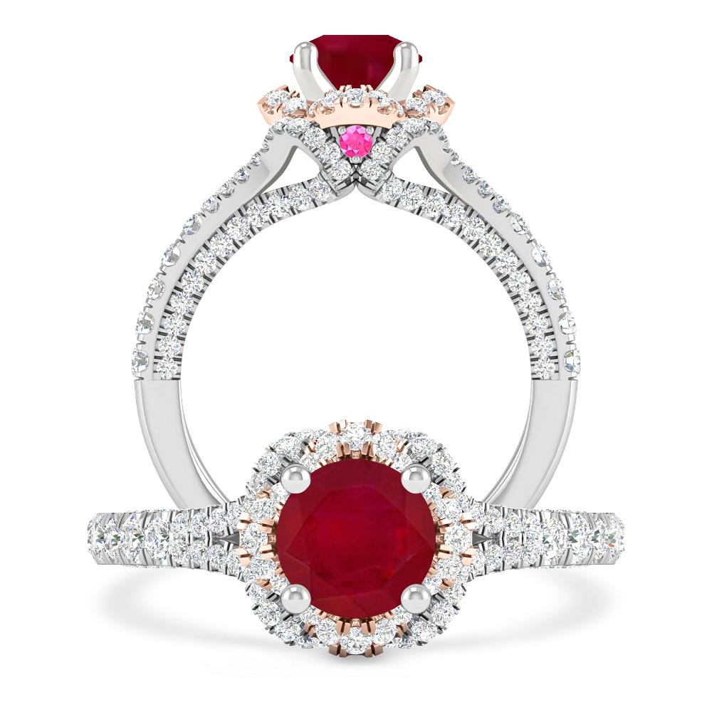 White Gold - Ruby