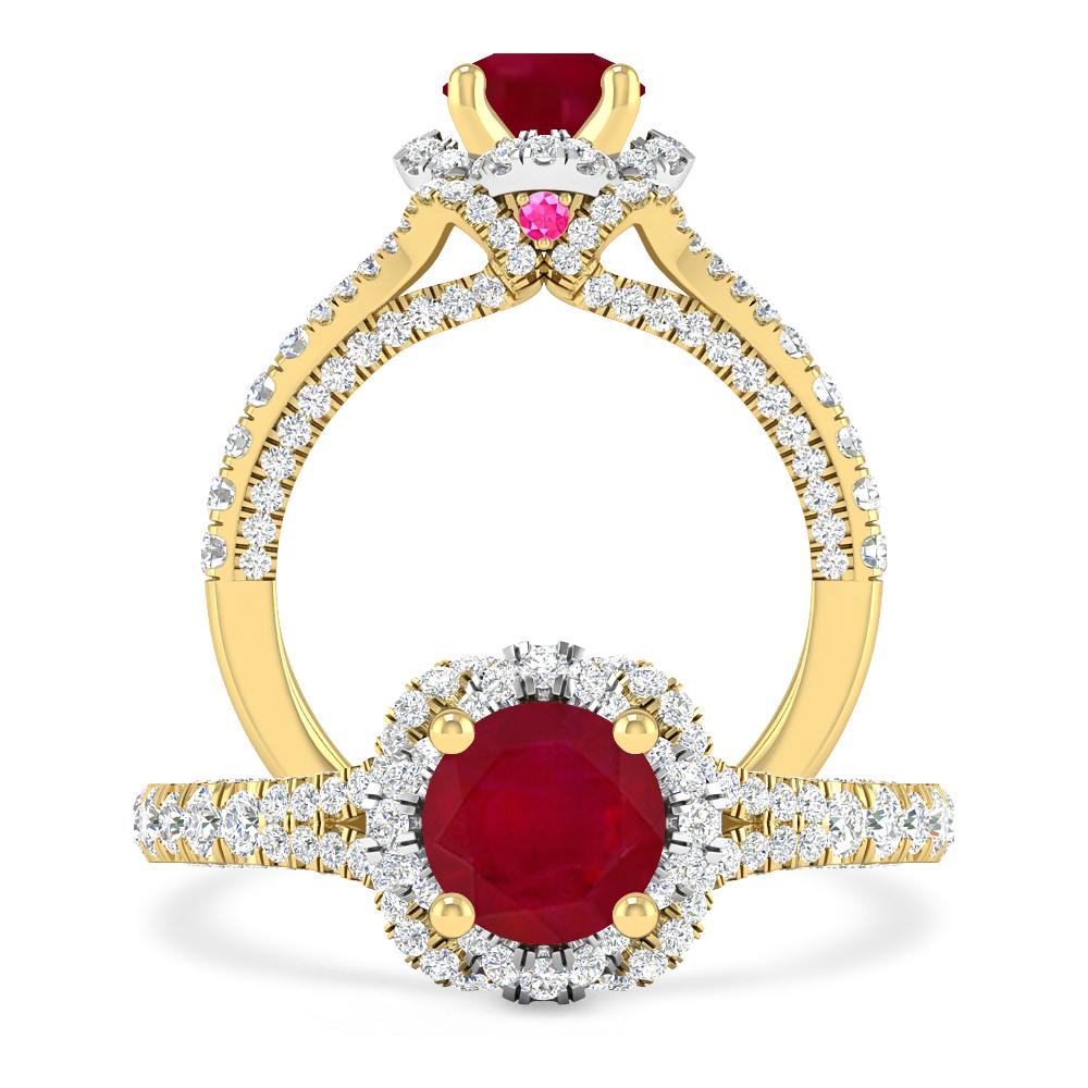 Yellow Gold - Ruby