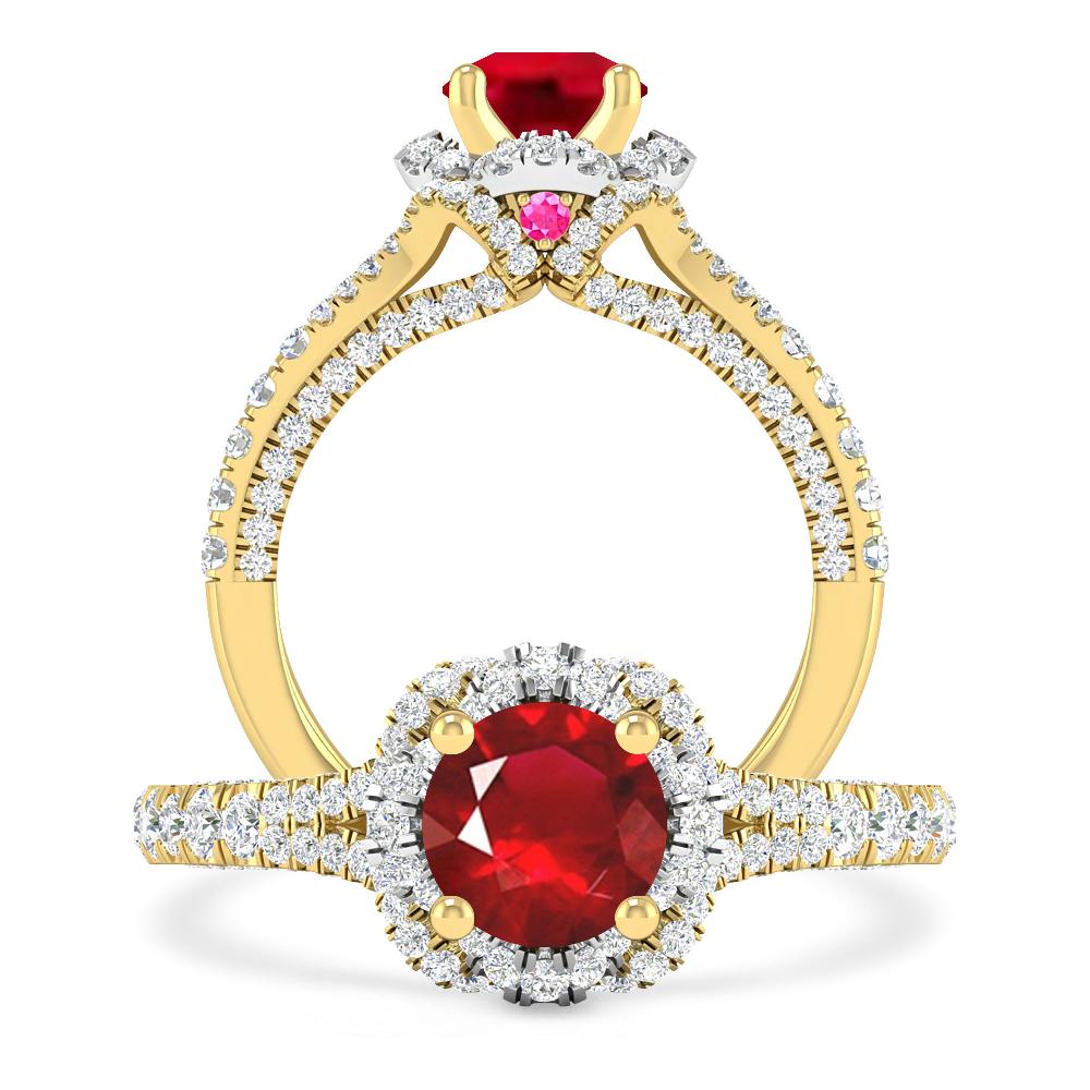 Yellow Gold - Ruby