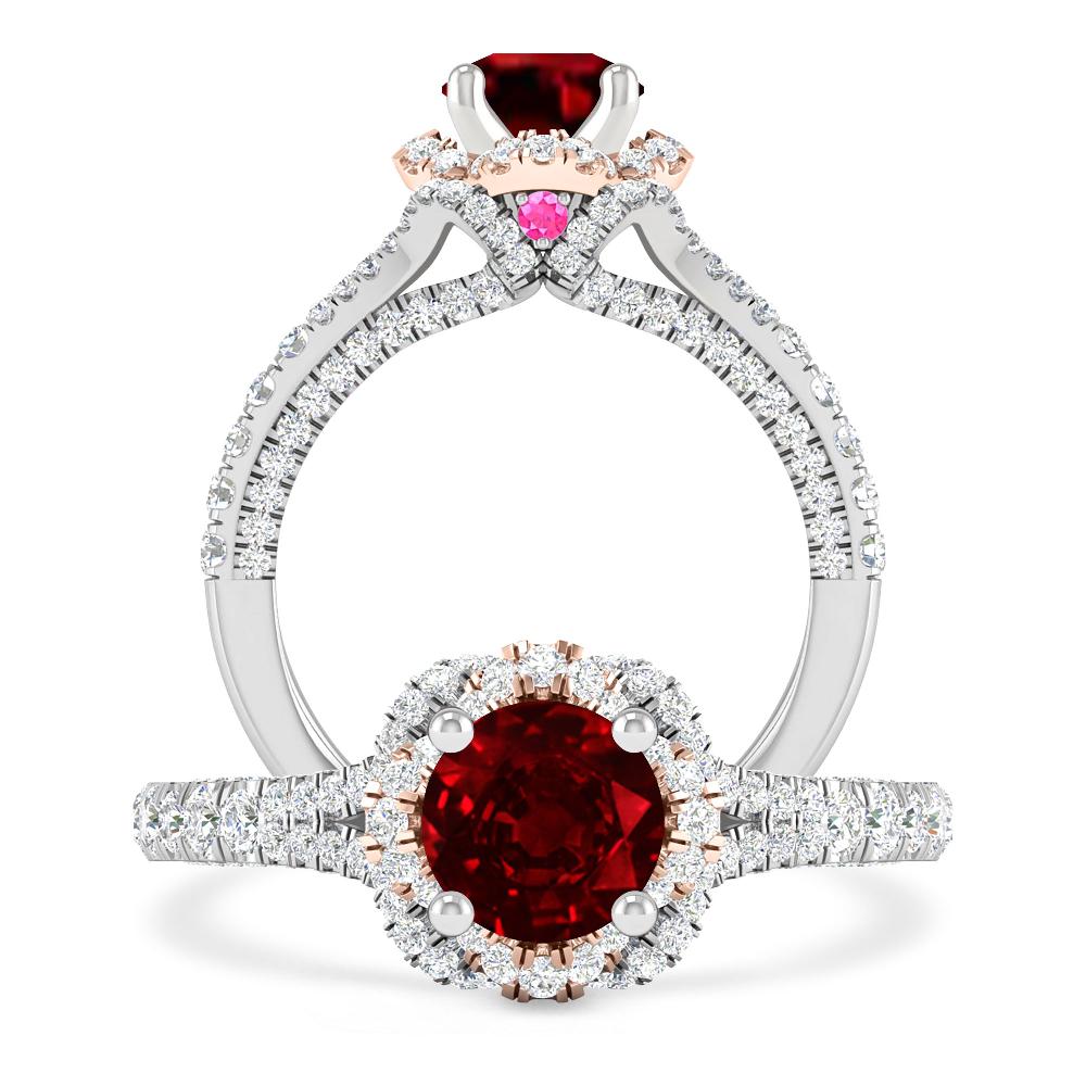 White Gold - Ruby