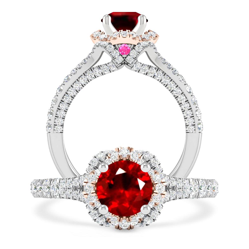 White Gold - Ruby